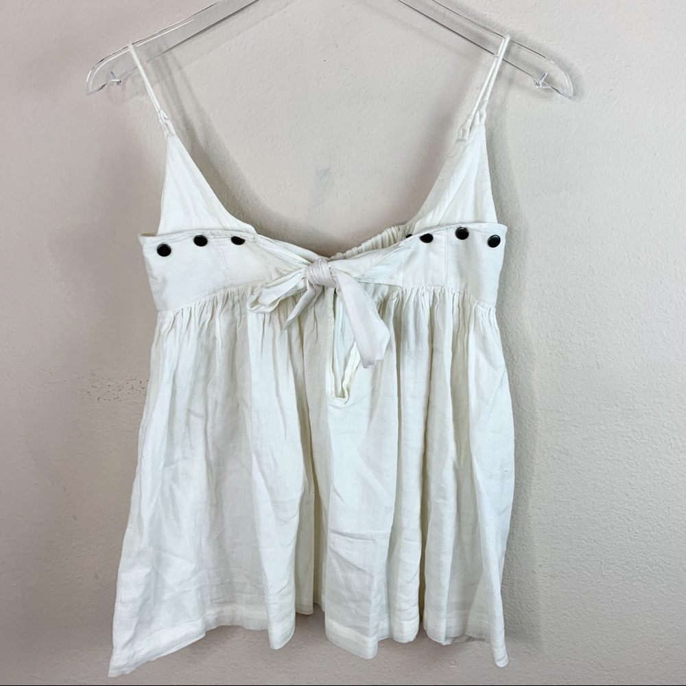 Nicholas White Front Tie Top
